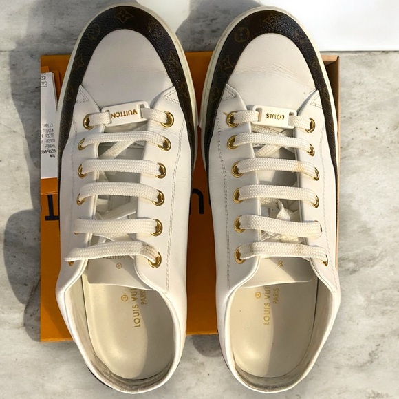 AUTHENTIC Louis Vuitton MONOGRAM Stellar Open Back Slide-On Sneaker w/Box SZ 37! - Picture 7 of 16